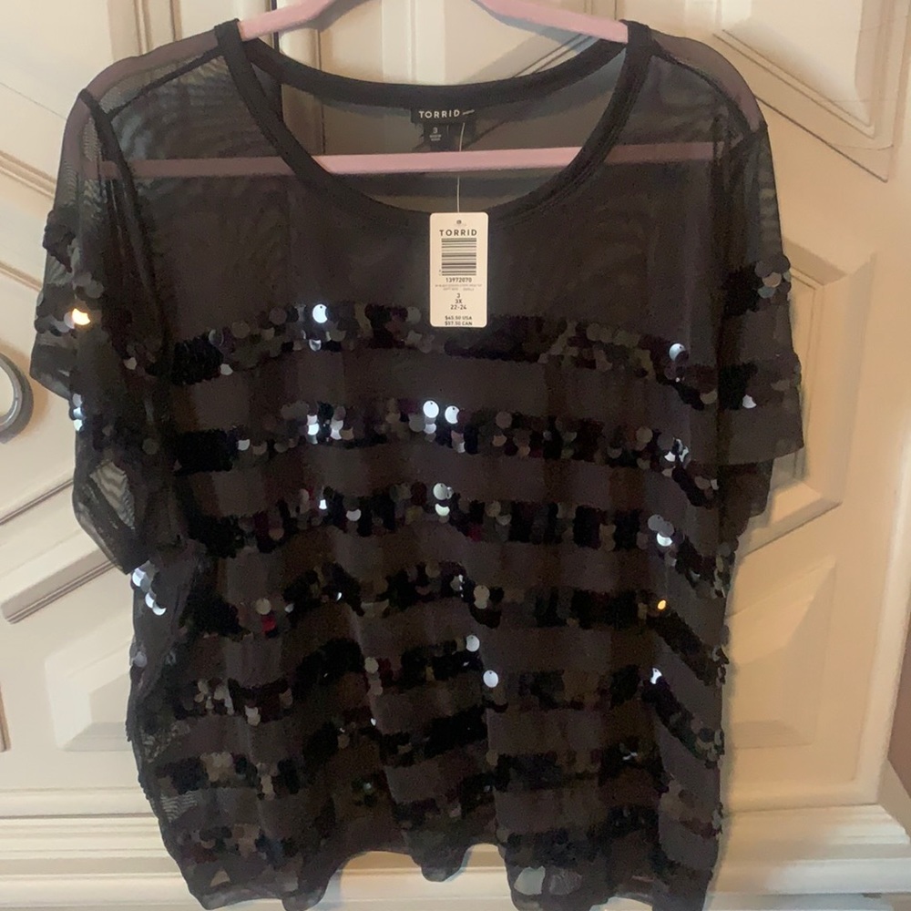 NWT Torrid sequin shirt